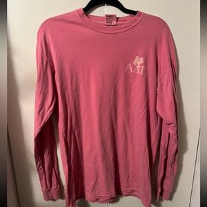 University of Arkansas Alpha Delta Pi (AΔΠ) Comfort Colors long sleeve tshirt